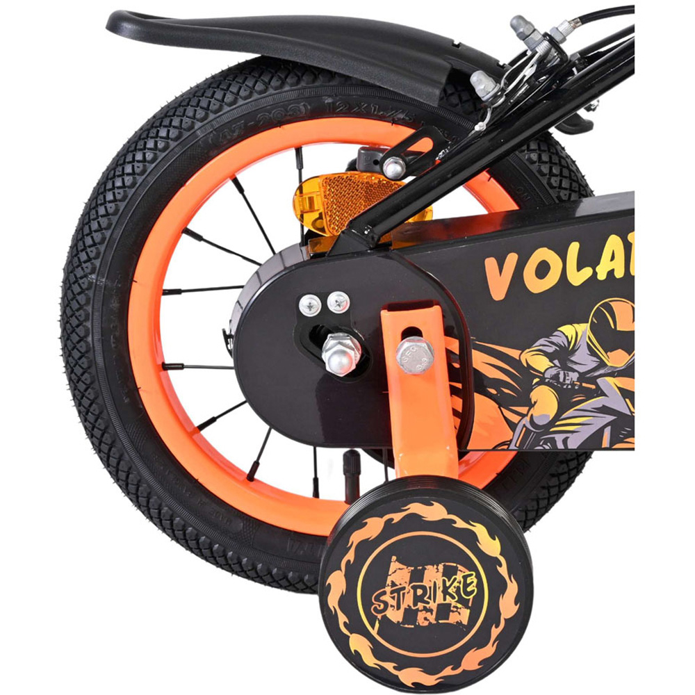Volare Strike Kids 12 inch Orange and Black Bike with Stabilisers Image 7