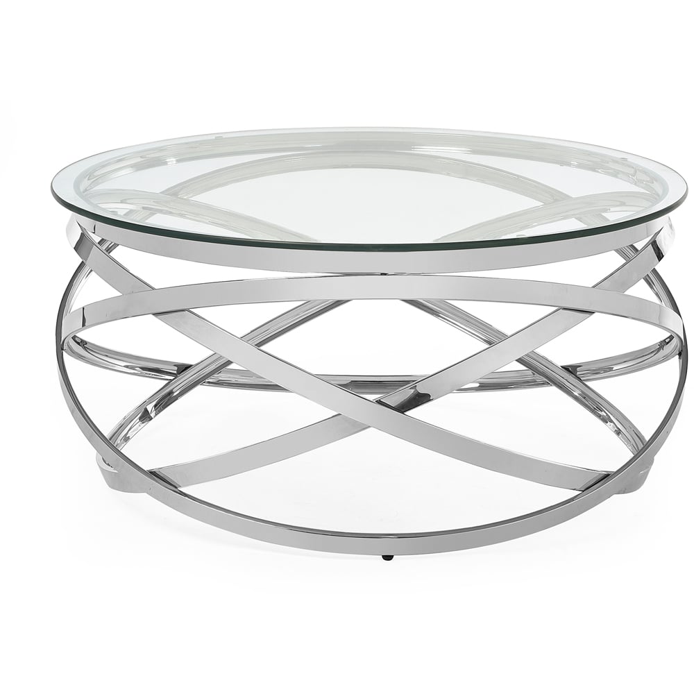 Julian Bowen Vienna Chrome Circular Coffee Table Image 2