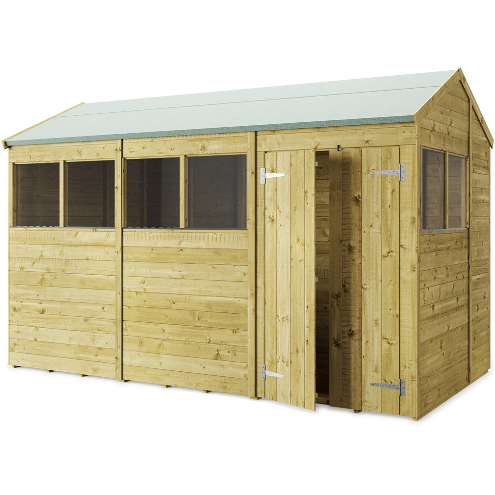 StoreMore 12 x 6ft Double Door Tongue and Groove Apex Shed with Window Image 1