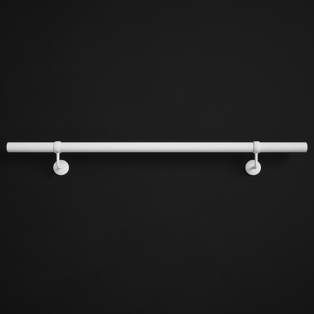 Forgeworks Matt White Stair Hand Rail Kit 1.2m Image 1