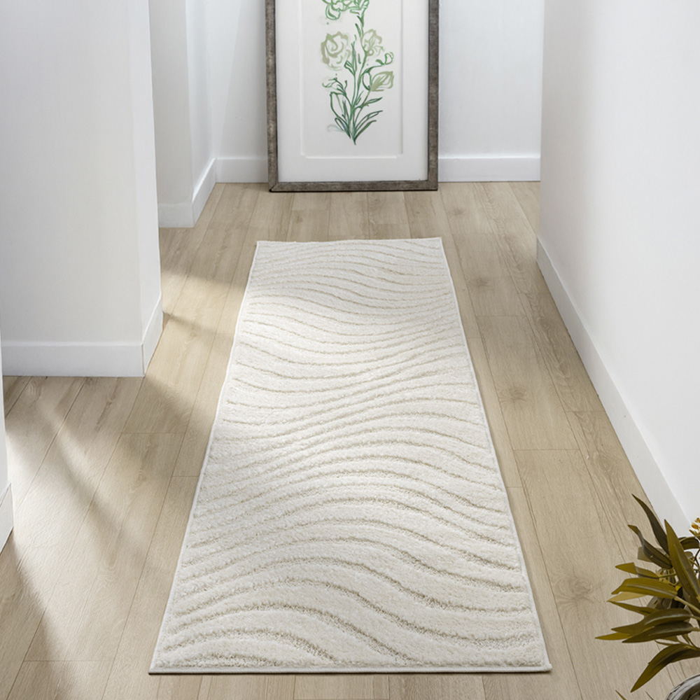 Desire Rugs Aya Cream Embossed Waves Rug 200 x 290cm Image 7
