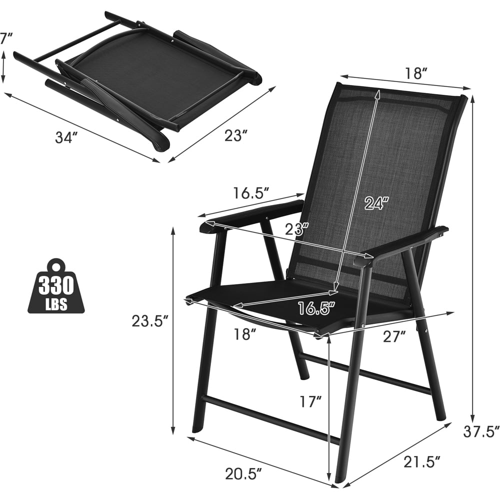 Costway Set of 2 Black Dining Chair Image 9