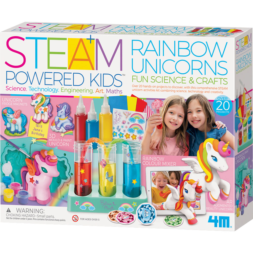4M Steam Powered Kids Rainbow Unicorns Playset Image 1