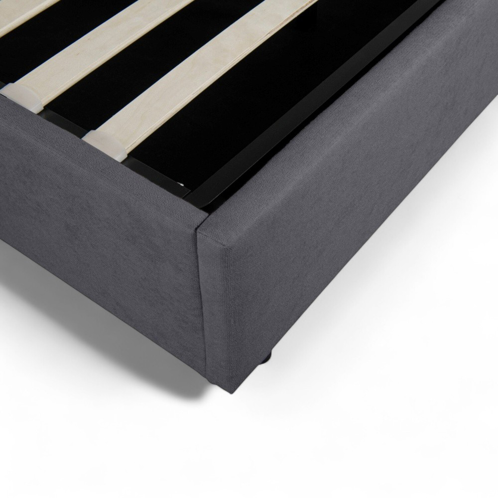 OAT Home Prestbury Double Charcoal Grey Ottoman Bed Image 6
