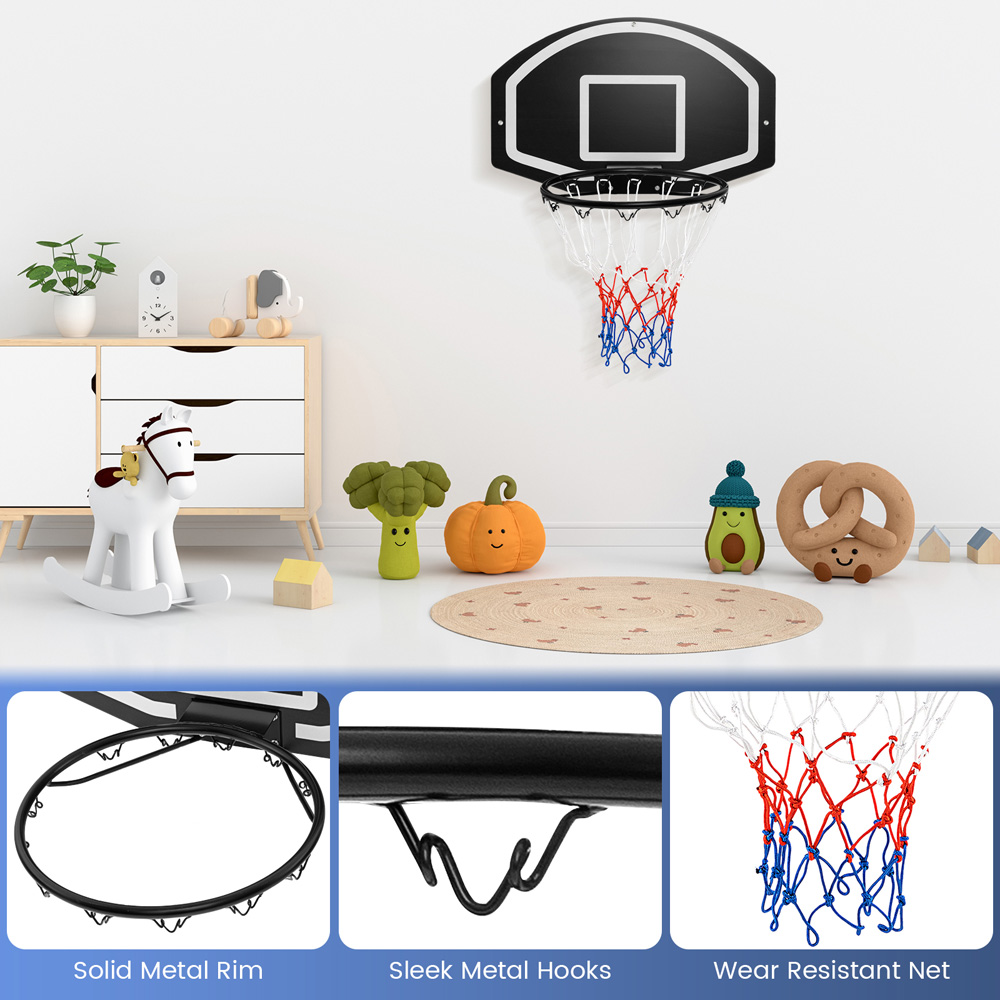 Costway Large Indoor Wall Mounted Basketball Set Image 8