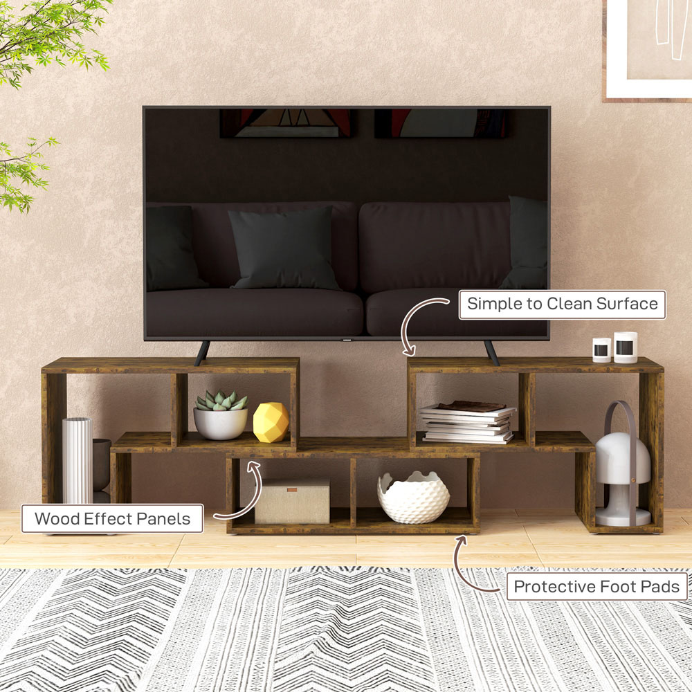 HOMCOM Brown Modular TV Unit Image 7