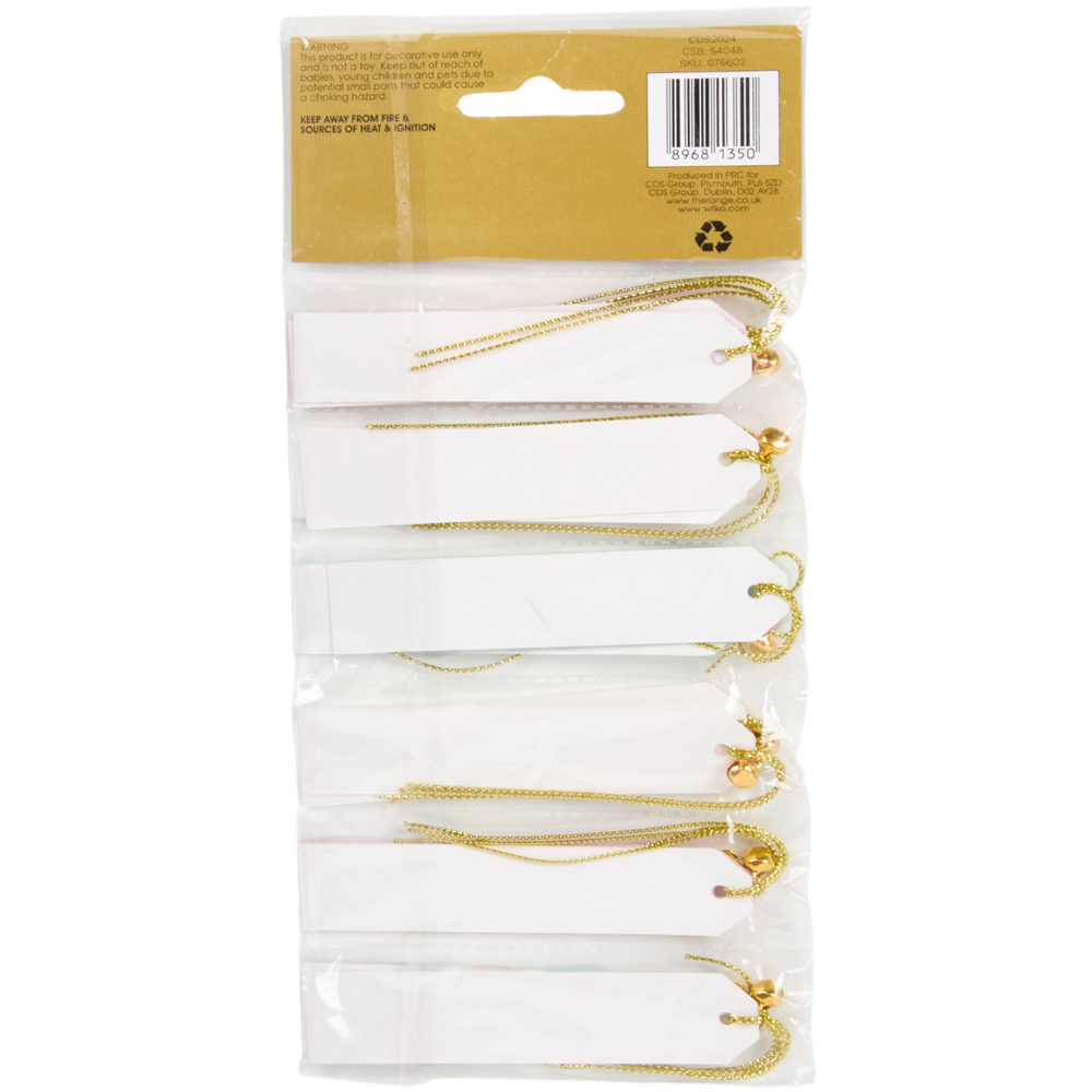 Pack of 12 Candy Cane Luxury Gift Tags | Wilko