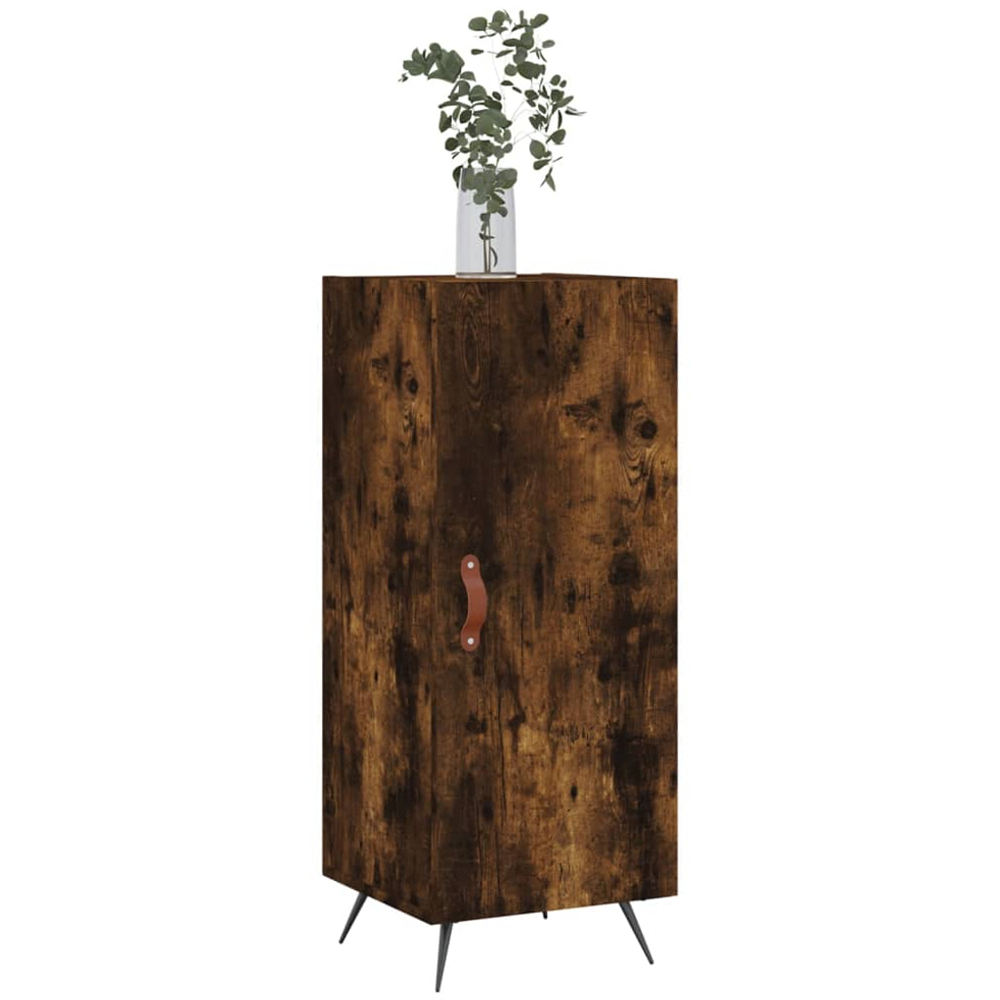 vidaXL Single Door Smoked Oak Sideboard Image 3