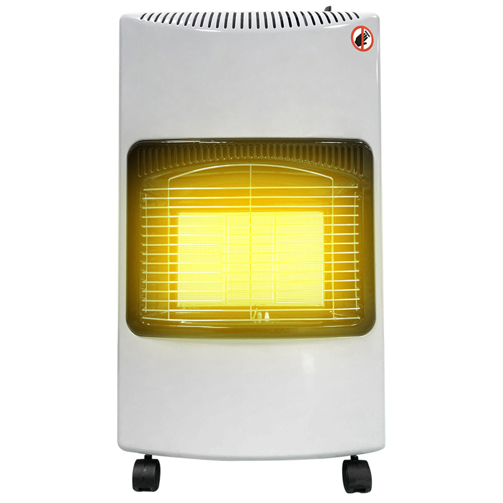 Living and Home Ceramic Gas Heater with Wheels White Image 4