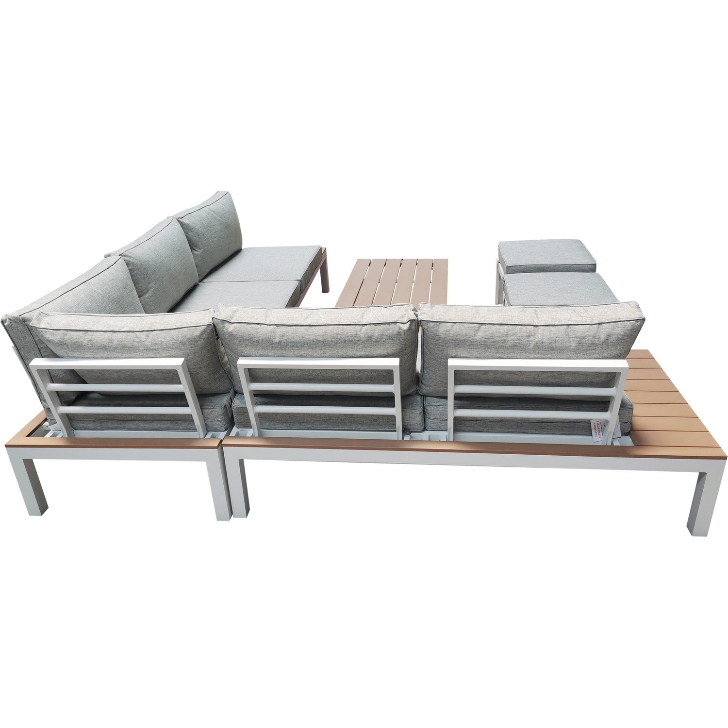 New York 7 Seater Grey Corner Lounge Set Image 4