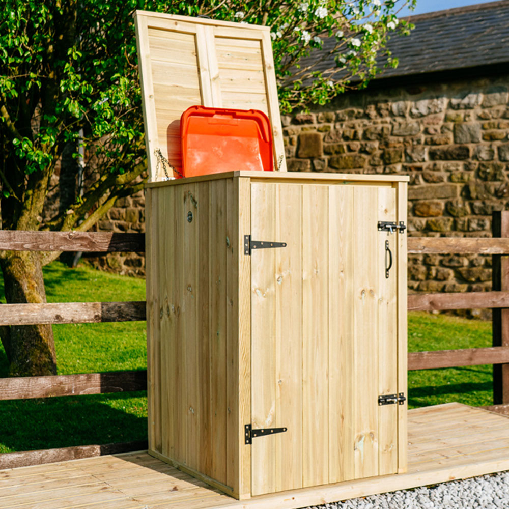The Garden Village Chatburn 360L Single Wheelie Bin Shed Image 7
