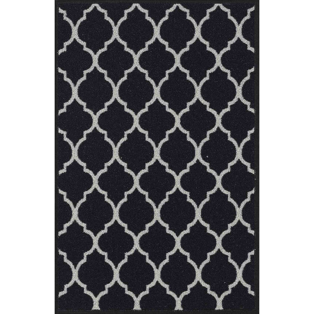 Desire Rugs Havana Black Trellis Anti Slip Door Mat 160 x 120cm Image 1