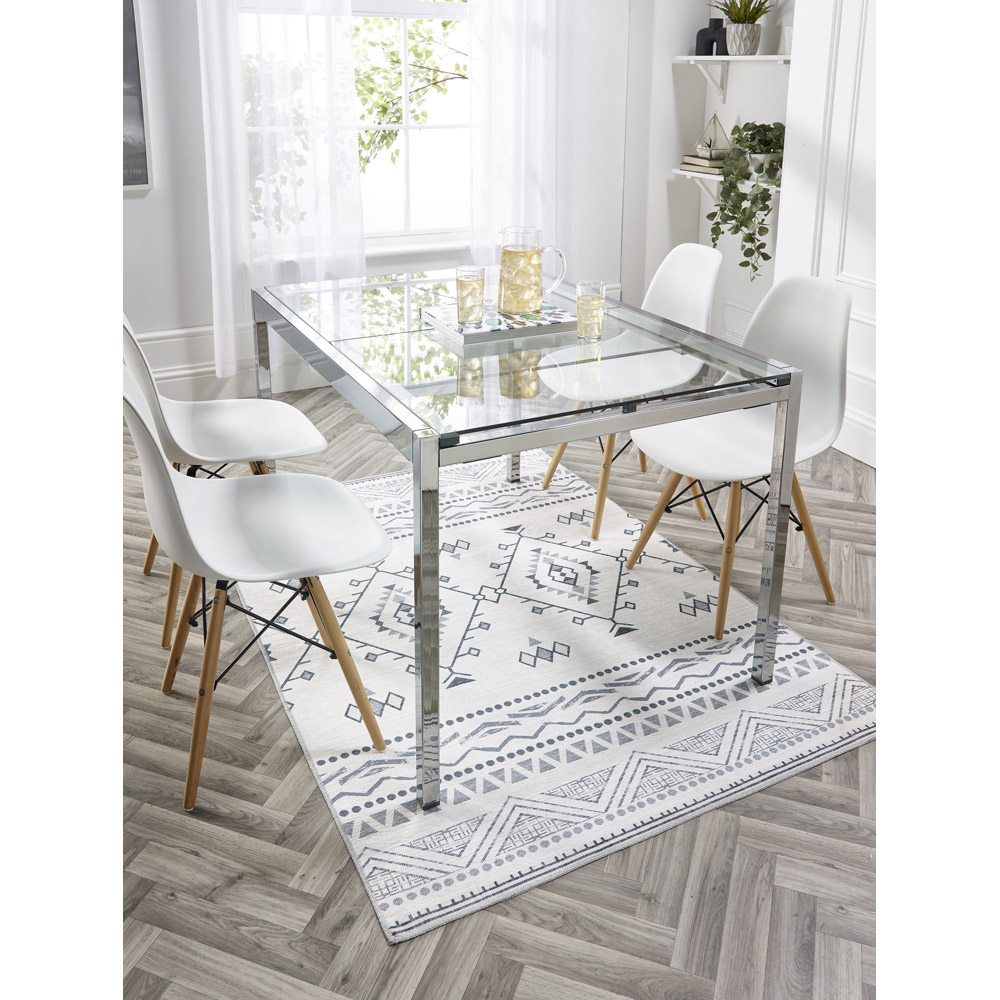 Origins My Washable Grey and Off White Nomad Rug 80 x 150cm Image 2