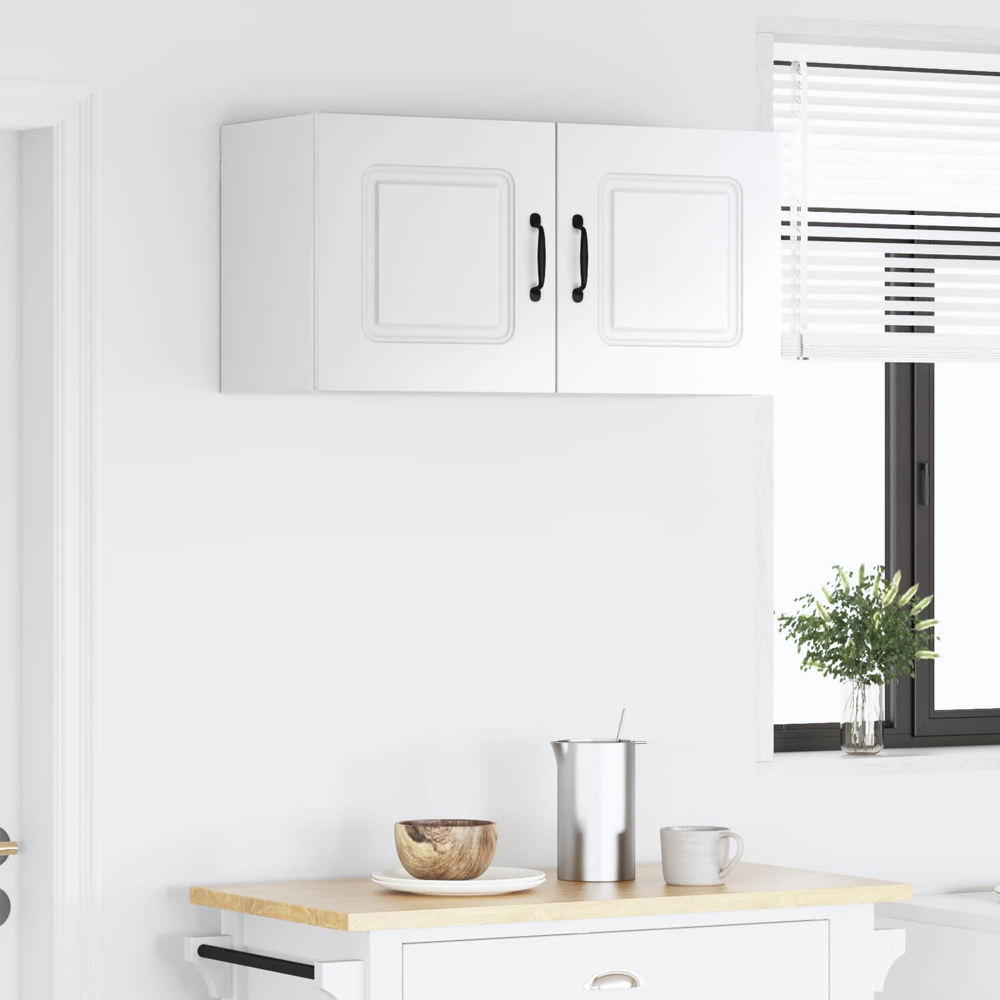 vidaXL Kalmar 2 Door High Gloss White Wall Kitchen Cabinet Image 9