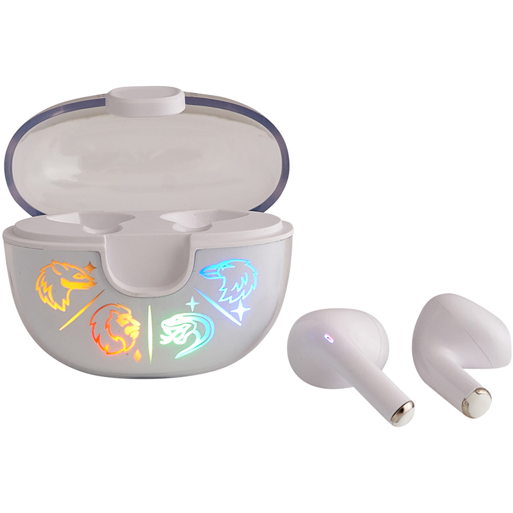 Lazerbuilt Harry Potter Hogwarts Houses White TWS Wireless Light-Up Earphones Image 5