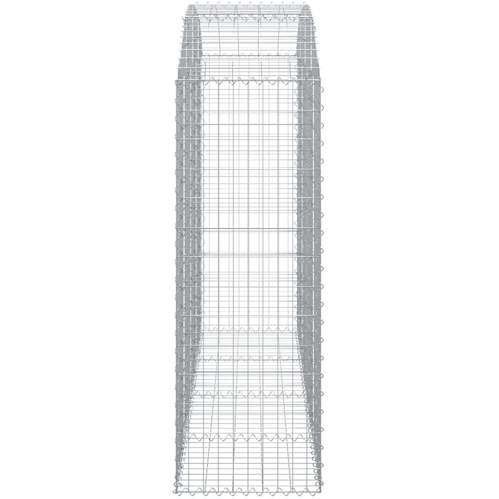 vidaXL Silver Galvanised Iron Arched Gabion Basket 200 x 50 x 140/160cm Image 3