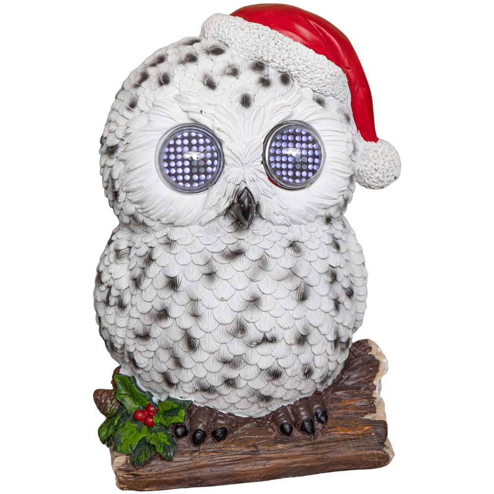 Samuel Alexander White LED Blinkin' Snowy Owl Outdoor Christmas Decoration 25cm Image 1