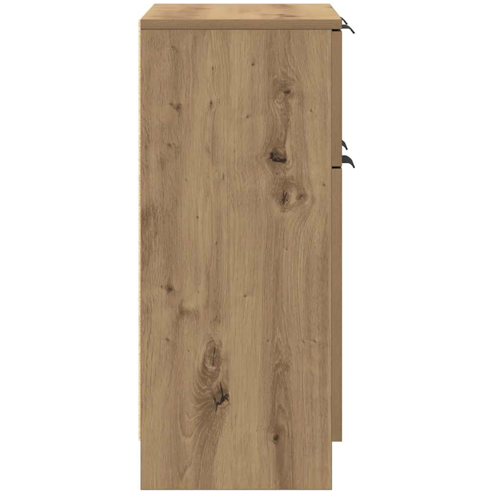 vidaXL 2 Door Single Drawer Artisan Oak Sideboard Image 6