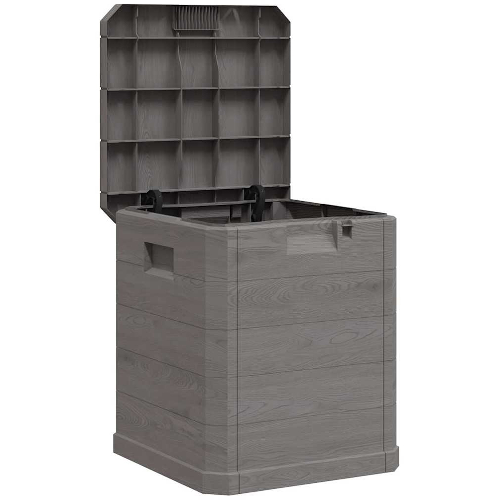 Walplus 90L Medium Brown Square Plastic Garden Storage Box Image 3