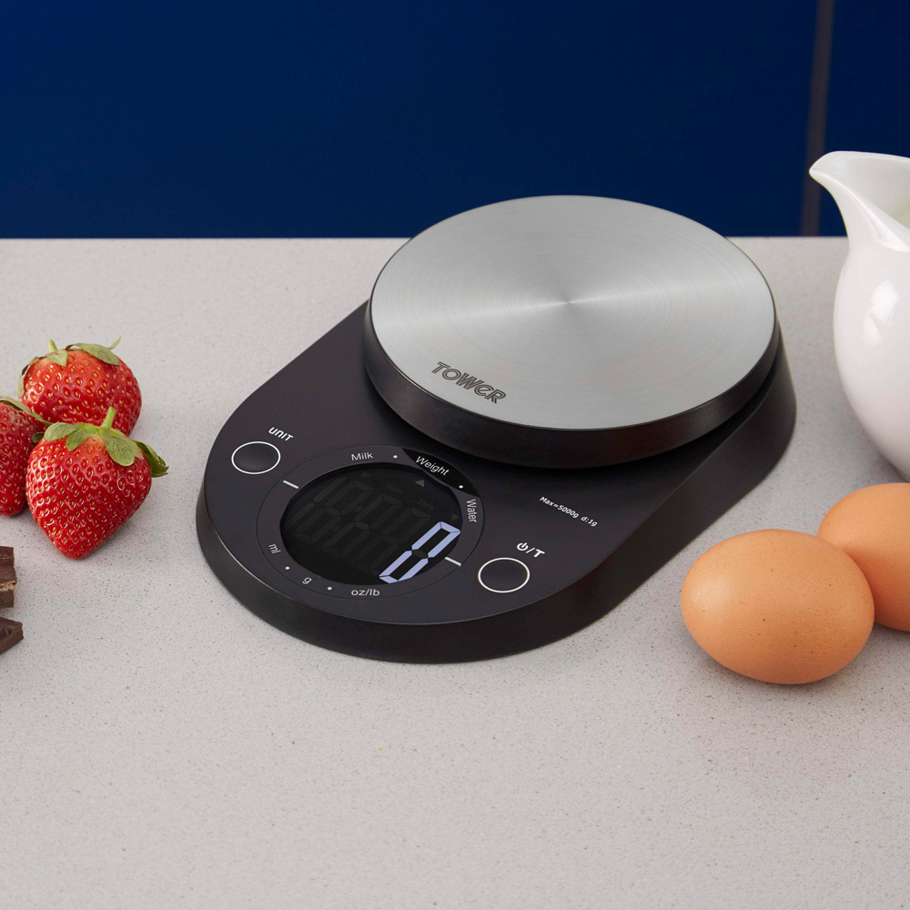 Tower Black Electronic Kitchen Scale Image 8