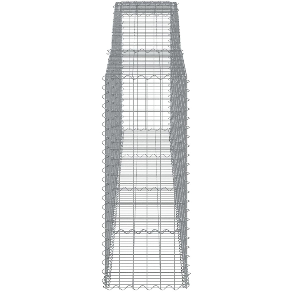vidaXL Silver Galvanised Iron Arched Gabion Basket 400 x 50 x 120/140cm 10 Pack Image 3