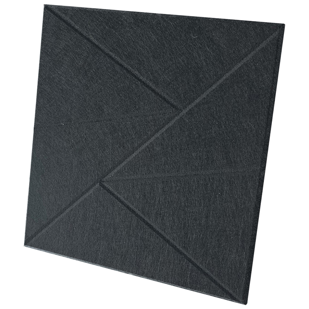 Gr8 Home Black Square Self Adhesive Acoustic Wall Panel Set 12 Pack Image 2