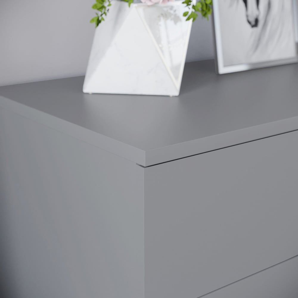 VIDA DESIGNS Riano 4 Drawer Grey Chest of Drawers with Metal Handles Image 3