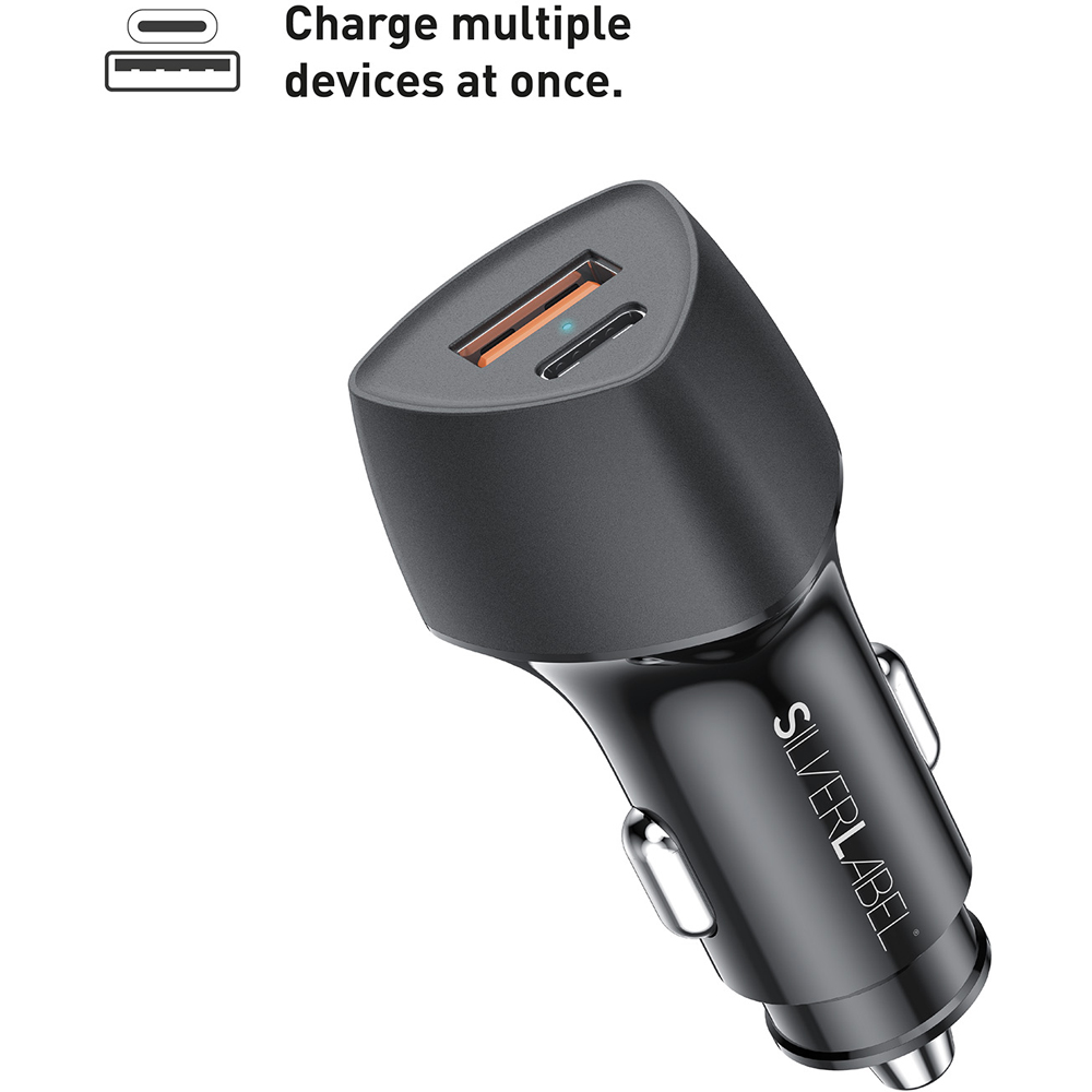 SilverLabel Black Multi-Port Car Charger 33W Image 4