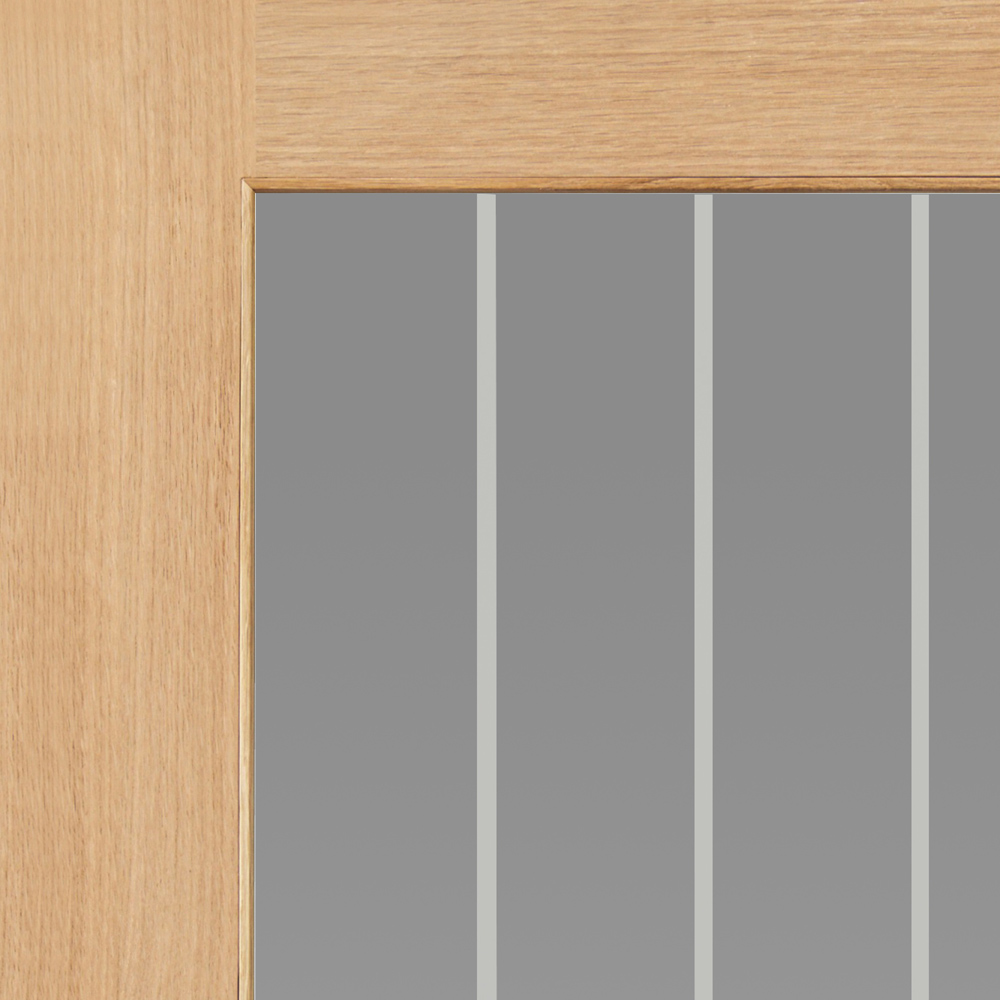 JB Kind Thames Cottage Oak 1 Glazed Internal Door 2040 x 826mm Image 3