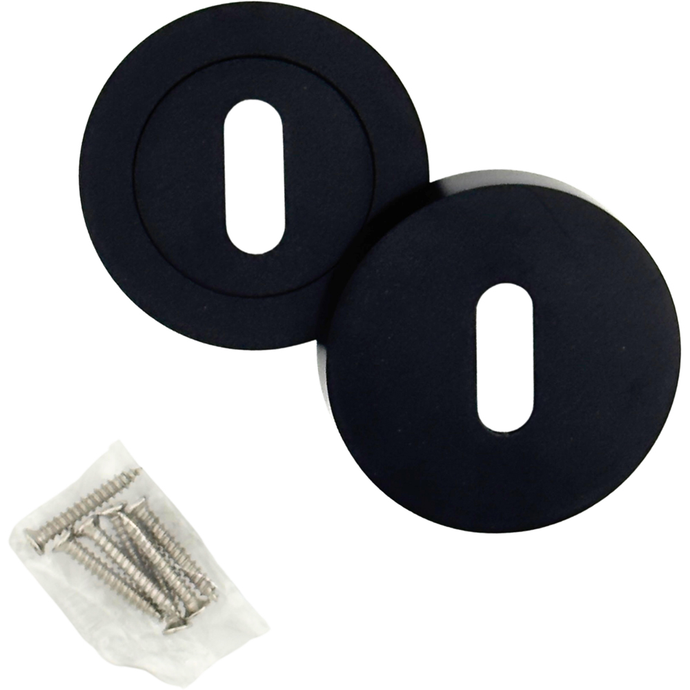 AXS Hardware Black Standard Key Escutcheons 52mm Image 2