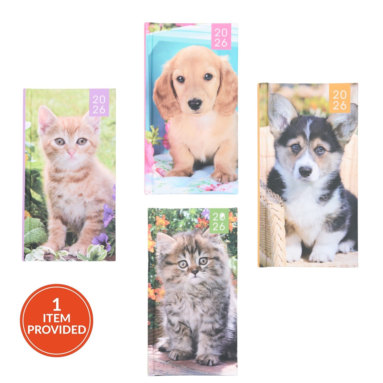 2026 Kittens or Puppies Slim Pocket Diary Image 1