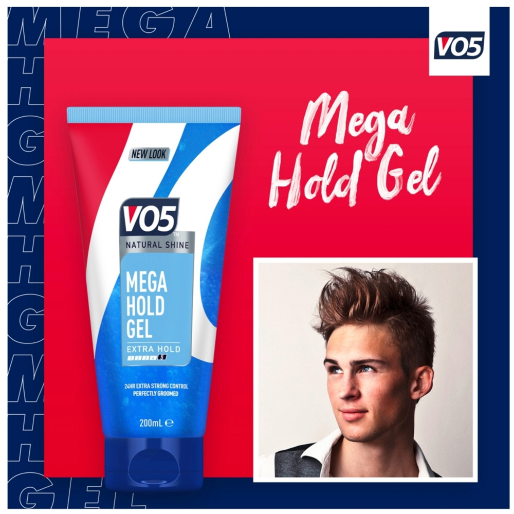 VO5 Natural Shine 72H Slick Styles Long-Lasting Weatherproof Mega Hold Hair Gel 200ml 3 Pack Image 5
