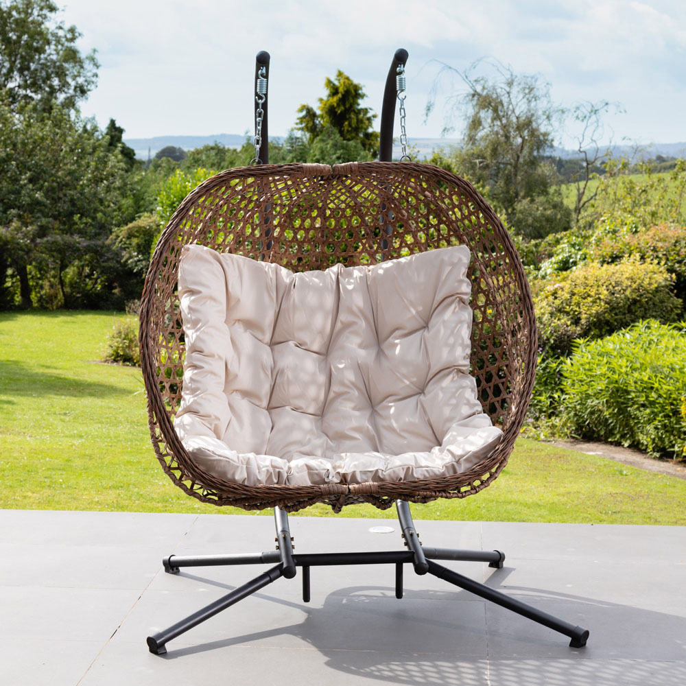 Artemis Home Beauchamp 2 Seater Cream Swing Chair Image 8