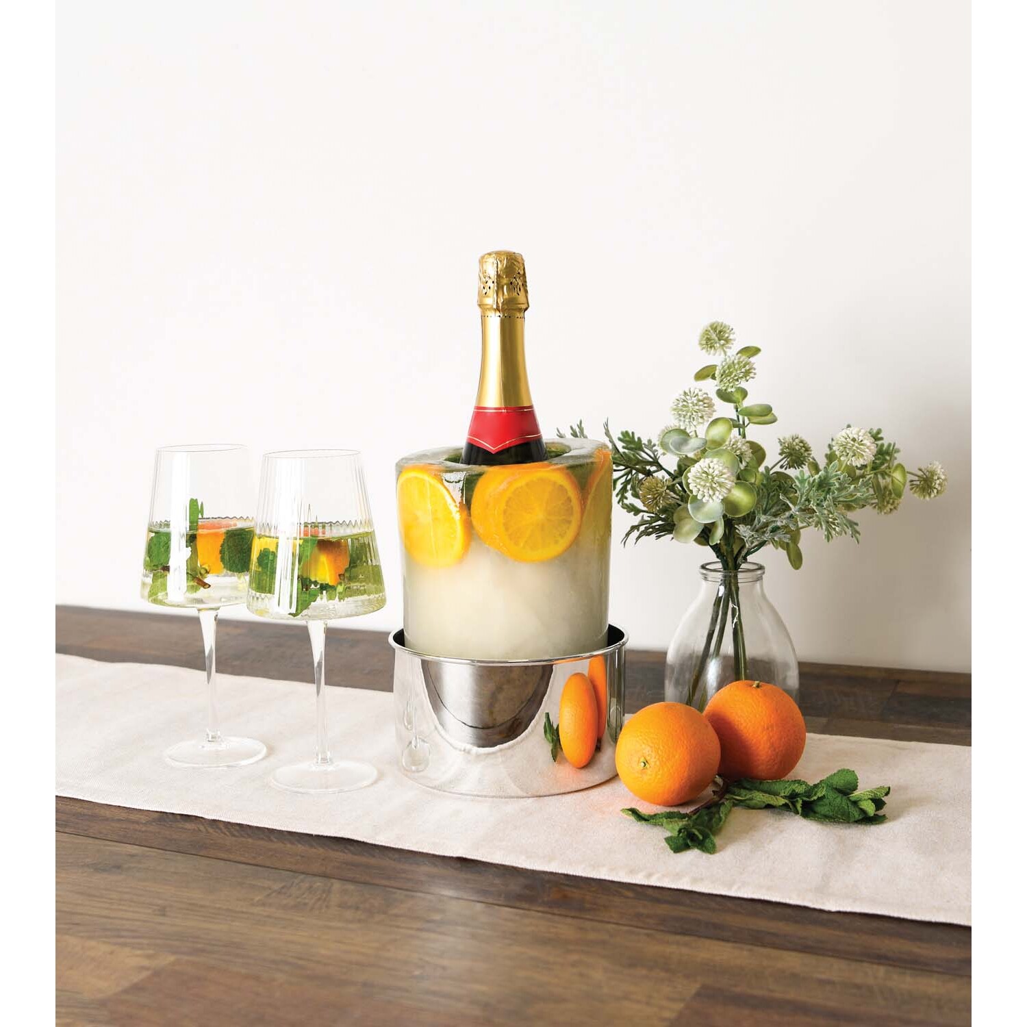 Ice Mould Wine Bottle Chiller White Image 8