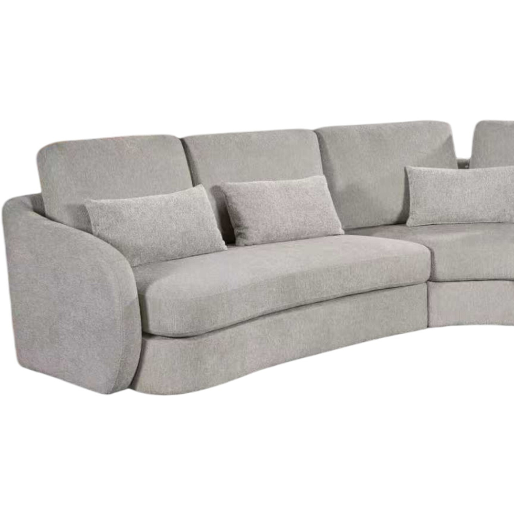 Mabel Corner Sofa Cream Right-hand Image 5