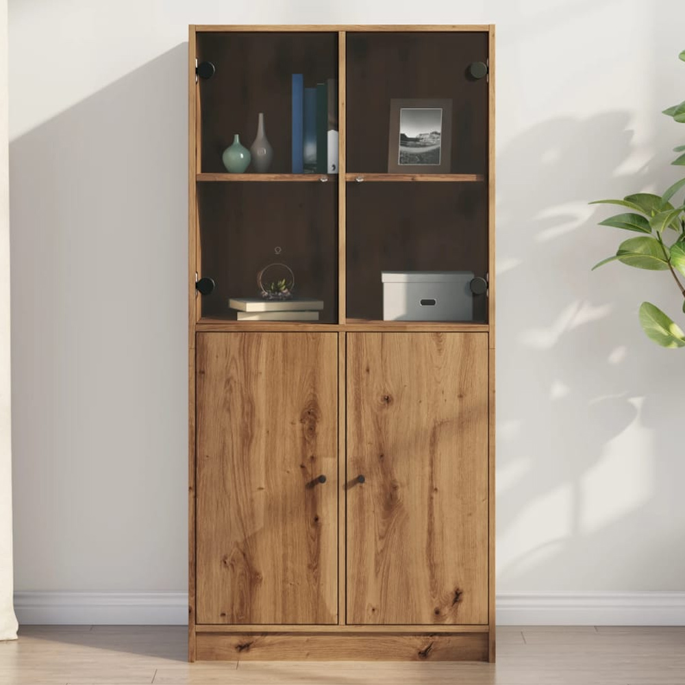 vidaXL 4 Door Artisan Oak Highboard Image 1