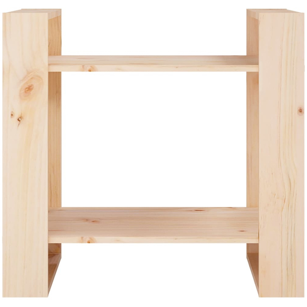 vidaXL 2 Shelf Natural Solid Pine Bookcase Image 3