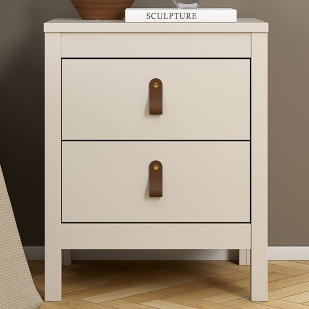 Florence Barcelona 2 Drawer Cashmere Bedside Table Image 7