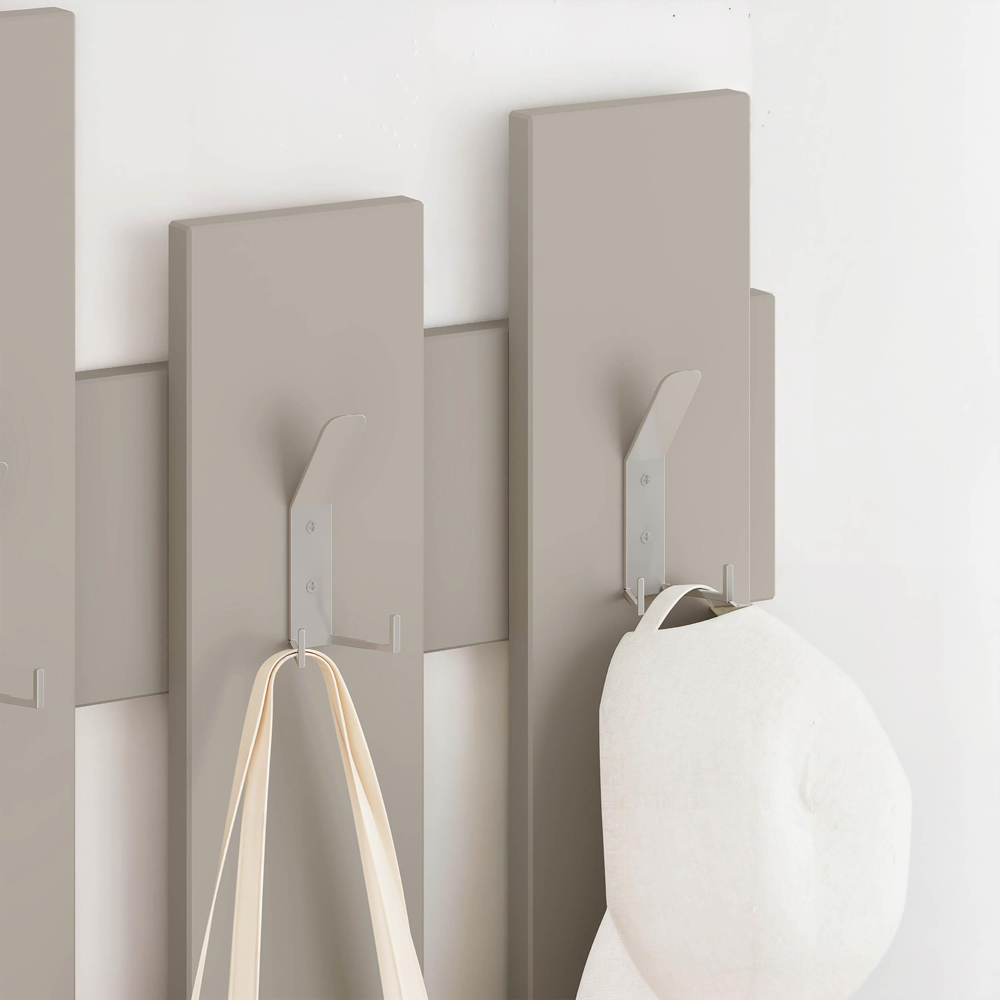 Decortie Wave Sandstone Wall Mounted Hanger with 8 Hook Image 3