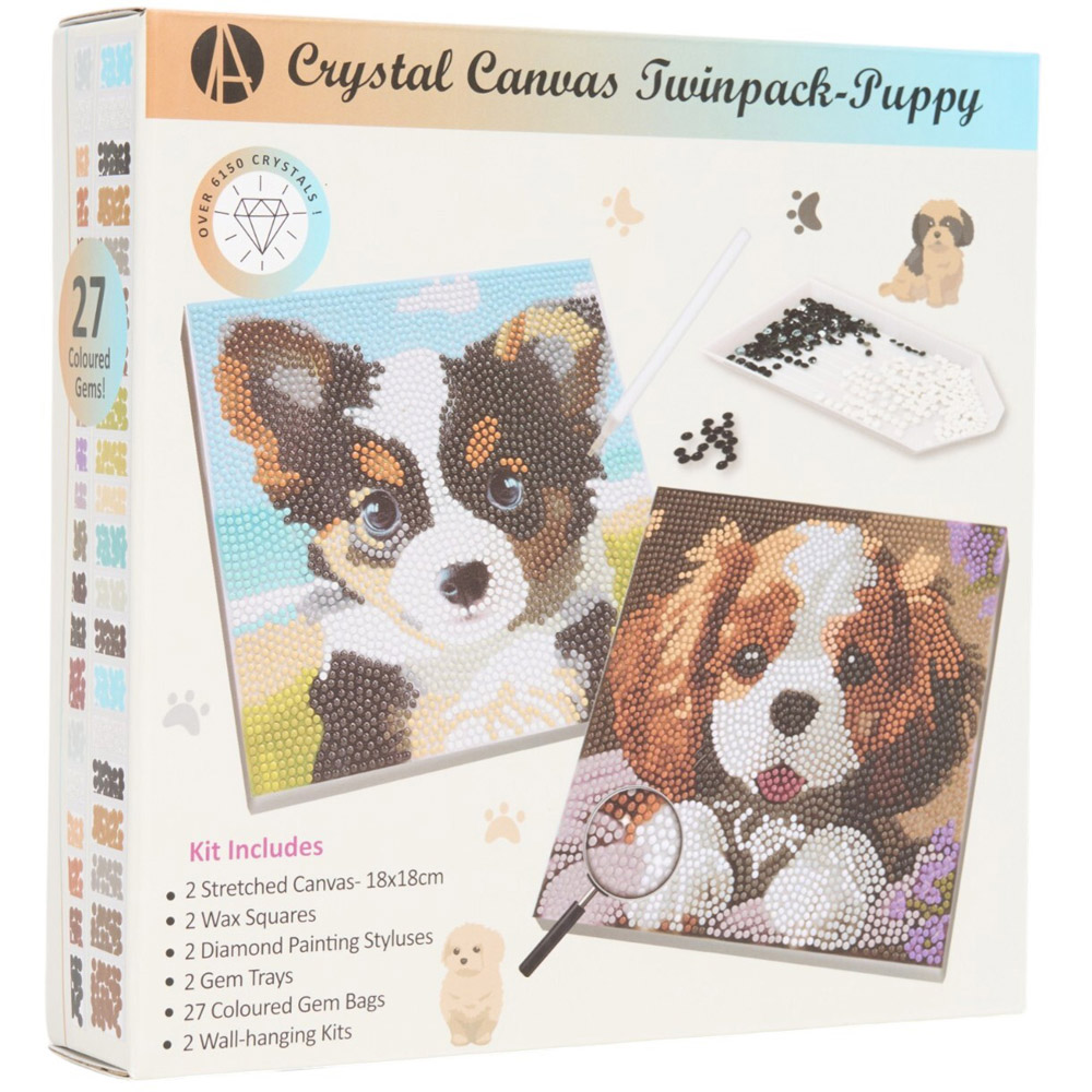 Kitten or Puppy Crystal Canvas Twinpack Image 6