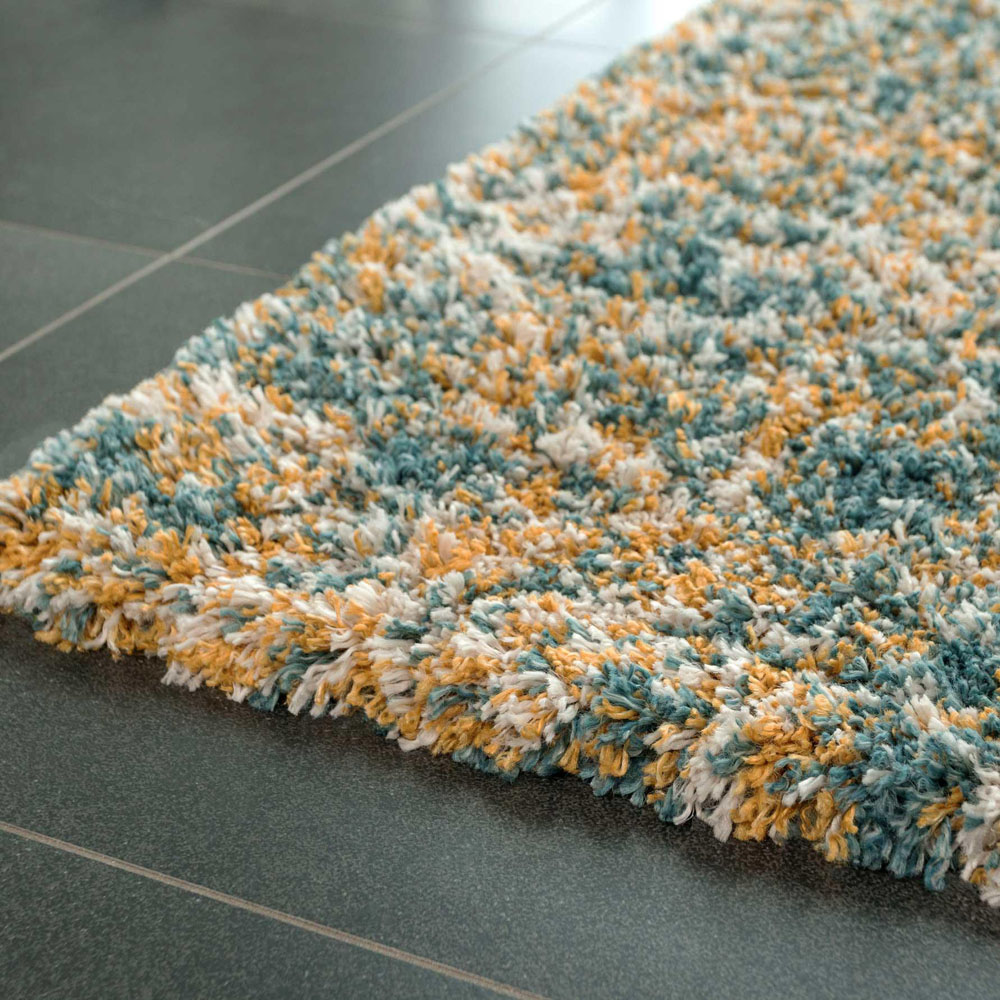 Kukoon Kinsale Blue Multicolour Shaggy Mottled Rug 120 x 170cm Image 3