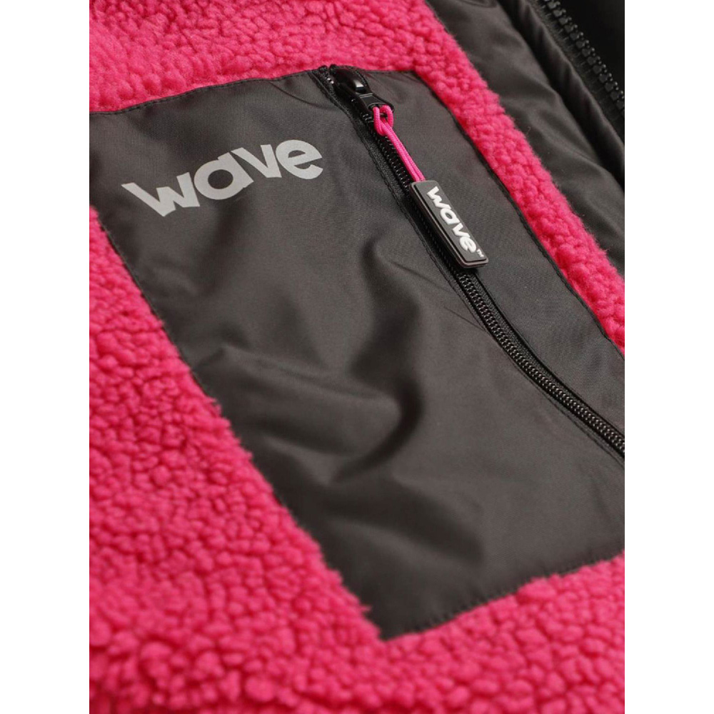 Wave Waterproof Black and Pink Fleece Lined Changing Robe Large Image 6