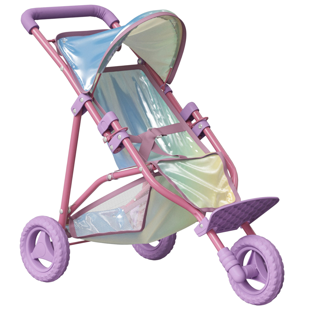 Teamson Kids Olivia's Little World Iridescent Magical Dreamland Baby Doll Jogging Stroller Image 1