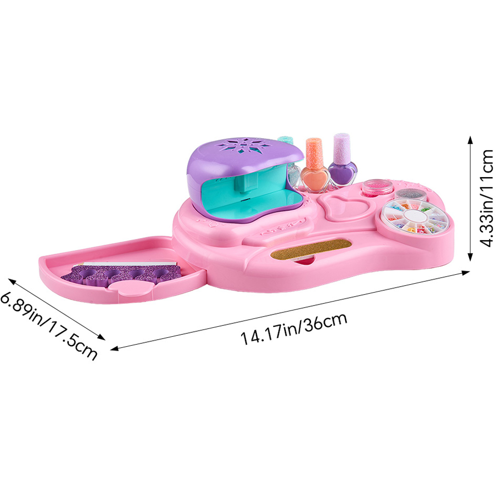 H&O Direct Kids Nail Polish Kit with Fold Out Bottom Tray Image 6