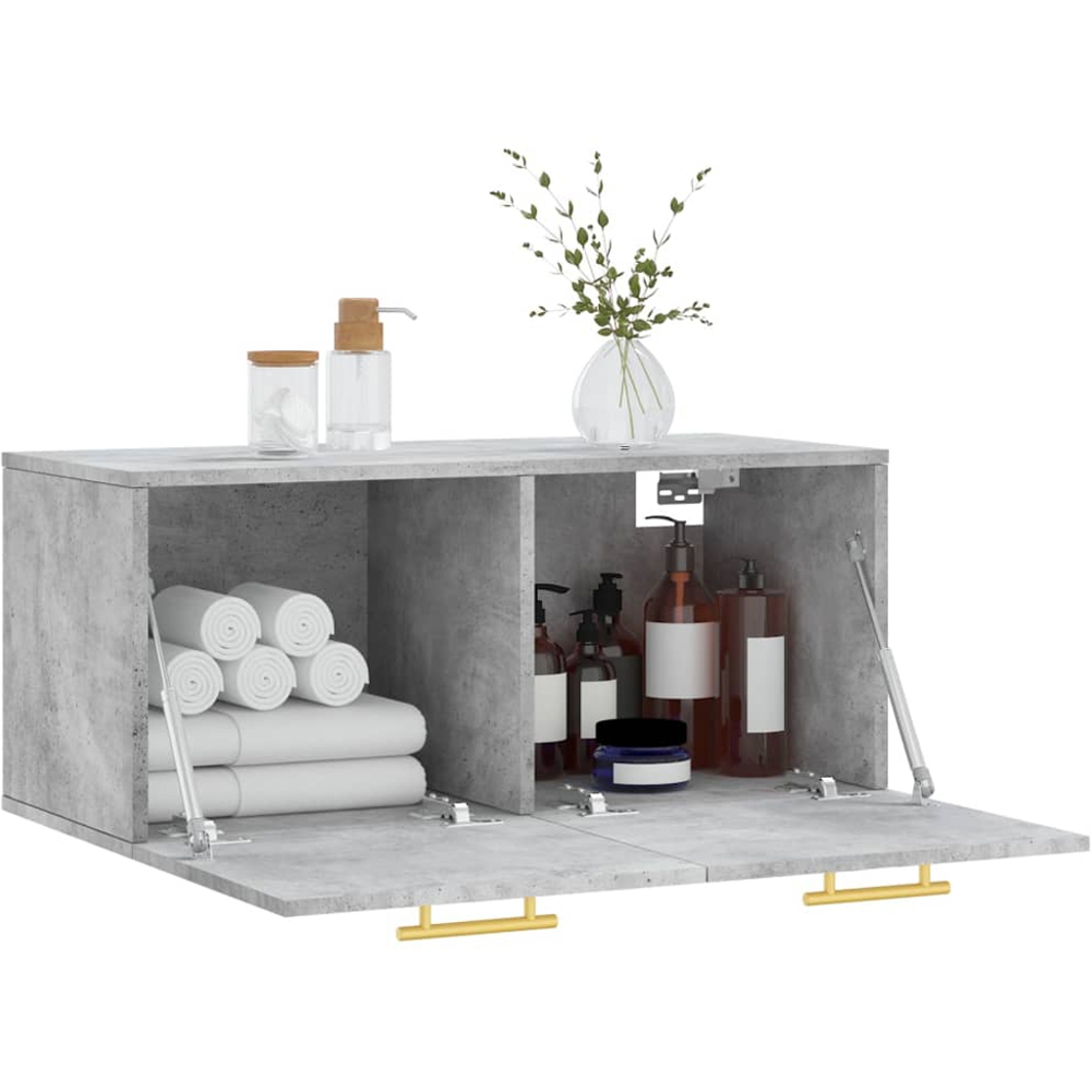 vidaXL 2 Door Concrete Grey Wall Cabinet Image 4