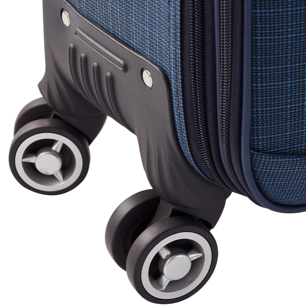 H&O Direct 20 inch Blue Softshell Spinner Suitcase with Combination Lock Image 5