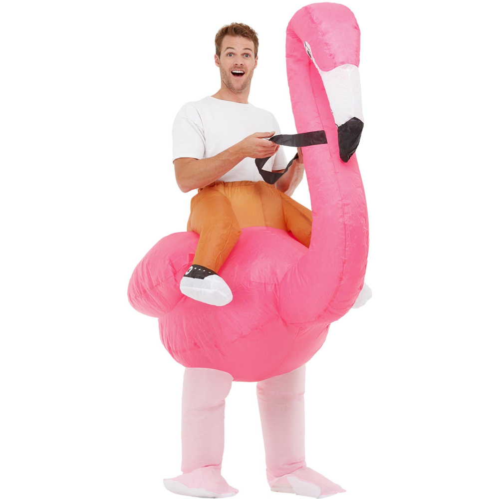 Rubies Adult Ride Em Flamingo Inflatable Costume Image 3