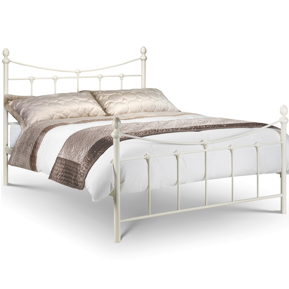 Julian Bowen Rebecca King Size Stone White Bed Image 2