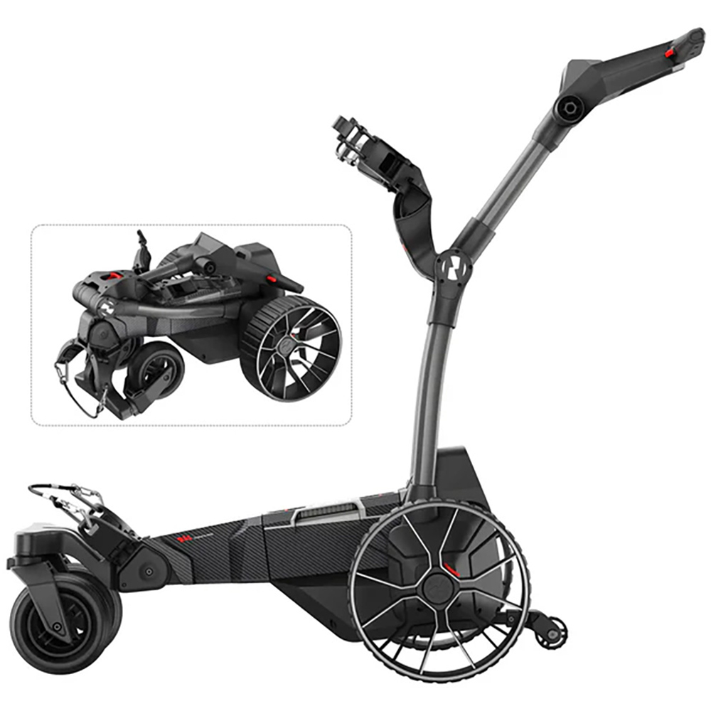 Navee Birdie 3 Black Foldable Dual-Motor Electric Golf Push Cart with Remote Image 2