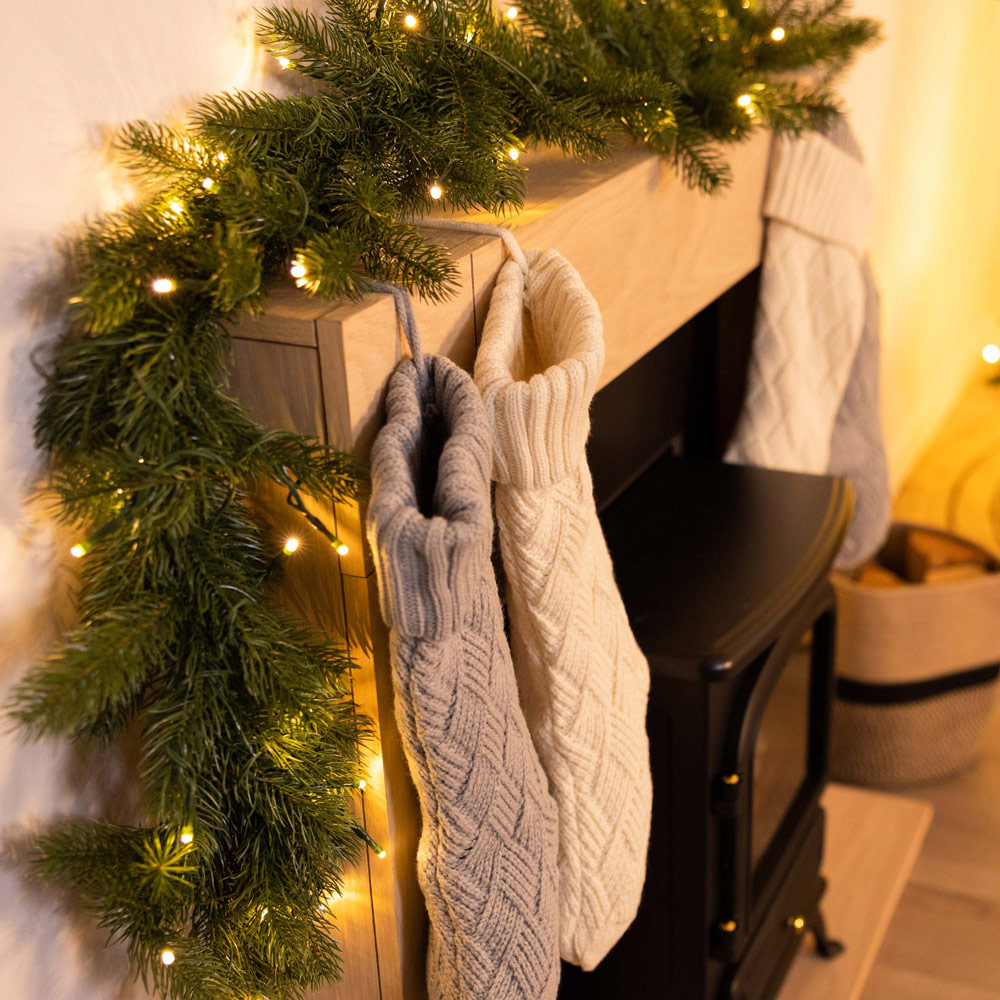 Charles Bentley Warm White LED Christmas Garland 180cm Image 3